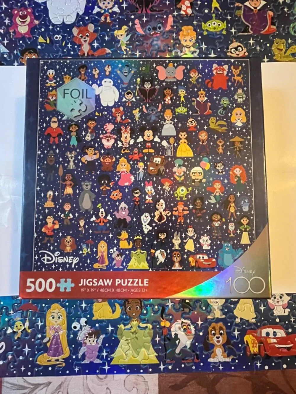 Ceaco Disney 100th Foil Jigsaw Puzzle 500 Piece Colorful Complete Poster 2023